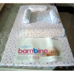 Спальный комплект для новорожденного: матрас и валики, размер 120x60x3 см, фото 1